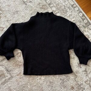 Line & Dot Black Alder Women's Mock Neck Sweater size s